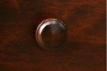 中古　美品　和光　北斗民芸　深みのある木の色合いにガラス扉が美しく映えるブックケース　(R-085490)