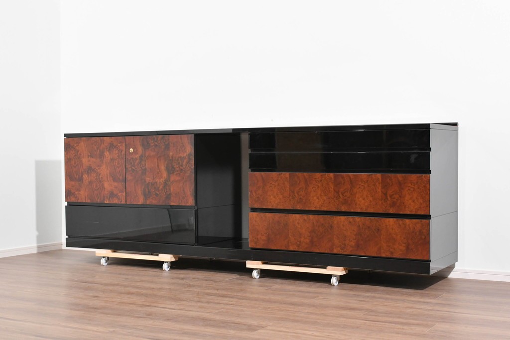 中古　美品!!　特注品　特大!和モダンの重厚な佇まいが魅力のサイドボード　製作費約90万円　(R-085492)