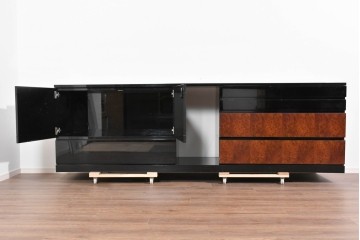 中古　美品!!　特注品　特大!和モダンの重厚な佇まいが魅力のサイドボード　製作費約90万円　(R-085492)