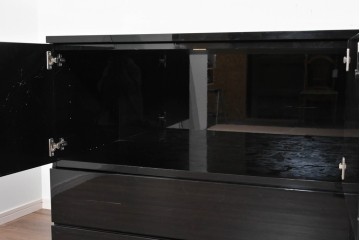 中古　美品!!　特注品　特大!和モダンの重厚な佇まいが魅力のサイドボード　製作費約90万円　(R-085492)