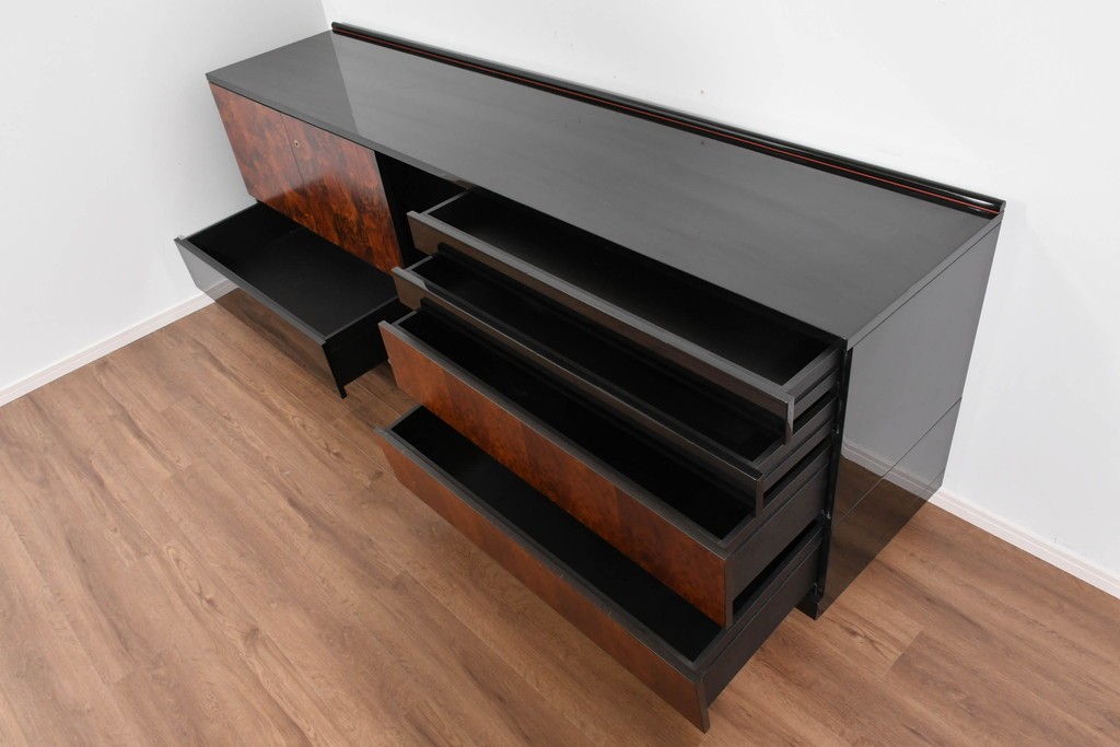 中古　美品!!　特注品　特大!和モダンの重厚な佇まいが魅力のサイドボード　製作費約90万円　(R-085492)