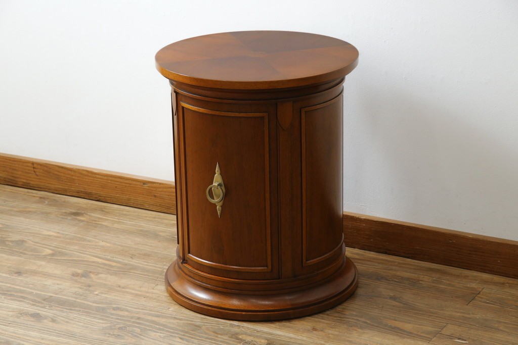 中古　美品　DREXEL HERITAGE(ドレクセルヘリテイジ)　Triune(トライユン)　美しい杢目が映えるドラムテーブル　(R-085498)