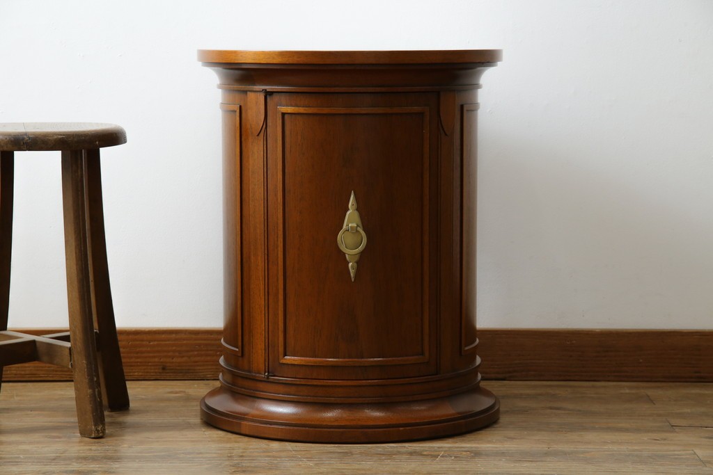 中古　美品　DREXEL HERITAGE(ドレクセルヘリテイジ)　Triune(トライユン)　美しい杢目が映えるドラムテーブル　(R-085498)