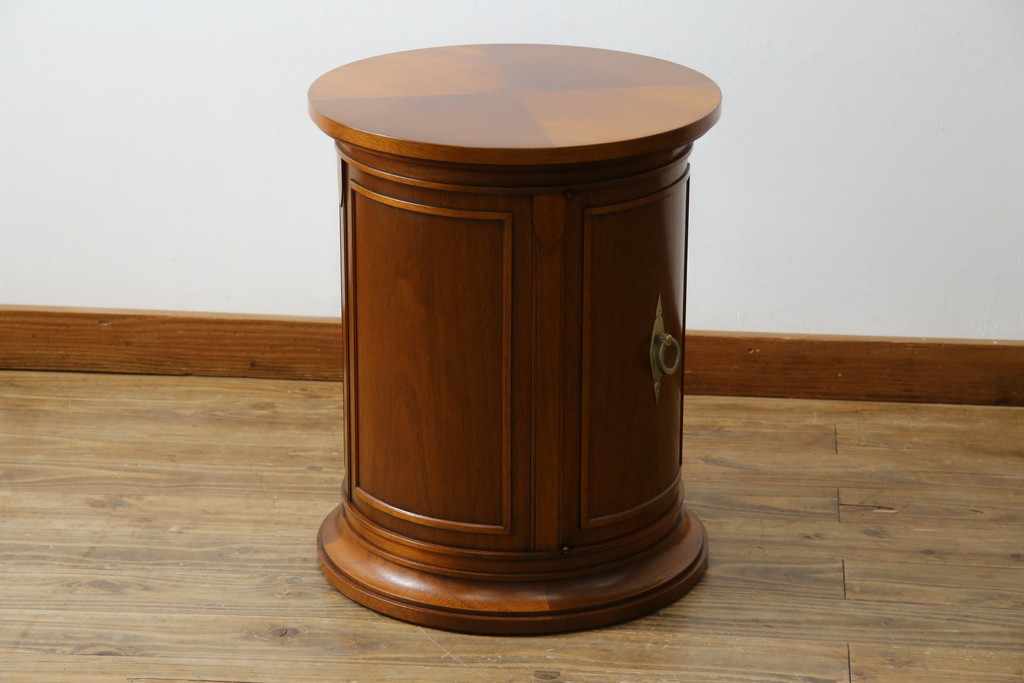 中古　美品　DREXEL HERITAGE(ドレクセルヘリテイジ)　Triune(トライユン)　美しい杢目が映えるドラムテーブル　(R-085498)