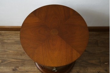 中古　美品　DREXEL HERITAGE(ドレクセルヘリテイジ)　Triune(トライユン)　美しい杢目が映えるドラムテーブル　(R-085498)