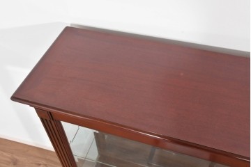 中古　美品　東海家具工業(Tokai Kagu)　国産の上質な作り!　端正な木部の気品が漂うキュリオケース　定価約16万円相当　(R-085502)