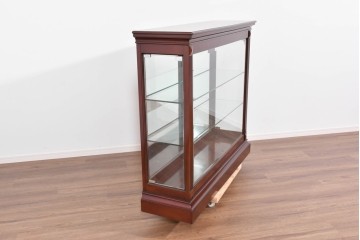 中古　美品　東海家具工業(Tokai Kagu)　国産の上質な作り!　端正な木部の気品が漂うキュリオケース　定価約16万円相当　(R-085502)