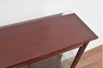 中古　美品　東海家具工業(Tokai Kagu)　国産の上質な作り!　端正な木部の気品が漂うキュリオケース　定価約16万円相当　(R-085502)