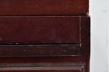 アメリカヴィンテージ　クラシカルな猫脚が素敵なジュエリー収納付き4段チェスト　(R-085503)