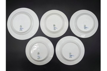 デンマーク製　ROYAL COPENHAGEN(ロイヤルコペンハーゲン)　ブルーフラワー アンギュラーの優美なプレート5枚セット　(R-085511)