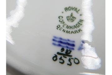 デンマーク製　ROYAL COPENHAGEN(ロイヤルコペンハーゲン)　ブルーフラワー アンギュラーの上品なプレート6枚セット　スクラッチありB級品　(R-085512)