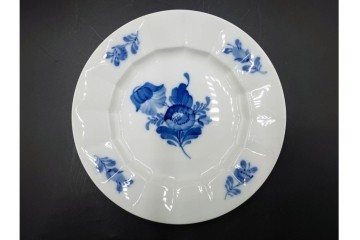 デンマーク製　ROYAL COPENHAGEN(ロイヤルコペンハーゲン)　ブルーフラワー アンギュラーの上品なプレート6枚セット　スクラッチありB級品　(R-085512)