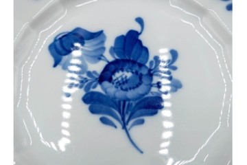 デンマーク製　ROYAL COPENHAGEN(ロイヤルコペンハーゲン)　ブルーフラワー アンギュラーの上品なプレート6枚セット　スクラッチありB級品　(R-085512)