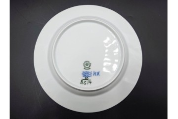 デンマーク製　ROYAL COPENHAGEN(ロイヤルコペンハーゲン)　ブルーフラワー アンギュラーの上品なプレート6枚セット　スクラッチありB級品　(R-085512)