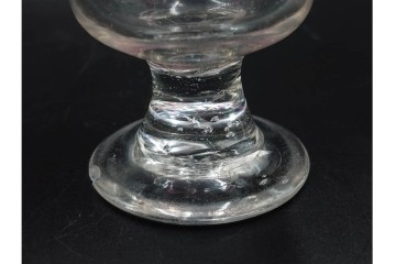 アンティーク　大正～昭和初期の当時物　鮮やかな赤縁が目を引く氷コップ2点セット　(R-085516)