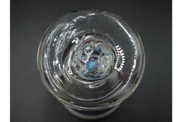 アンティーク　大正～昭和初期の当時物　鮮やかな赤縁が目を引く氷コップ2点セット　(R-085516)