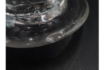 アンティーク　大正～昭和初期の当時物　鮮やかな赤縁が目を引く氷コップ2点セット　(R-085516)