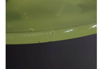 アンティーク　大正〜昭和初期の当時物　碗型　ウランガラスの氷コップ2点セット　(R-085517)