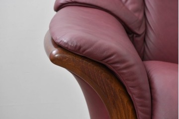 中古　美品　ノルウェー　EKORNES(エコーネス)　Stressless(ストレスレス)　包み込む座り心地の2人掛けソファ　定価約62万円相当　(R-085535)