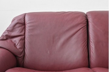 中古　美品　ノルウェー　EKORNES(エコーネス)　Stressless(ストレスレス)　包み込む座り心地の2人掛けソファ　定価約62万円相当　(R-085535)