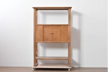 和製ヴィンテージ　松本民芸家具　特注カラー　#506型　温かみのある雰囲気を感じられる朝鮮棚　定価約23万円相当　(R-085538)