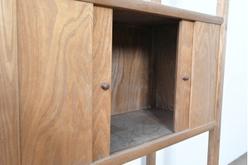 和製ヴィンテージ　松本民芸家具　特注カラー　#506型　温かみのある雰囲気を感じられる朝鮮棚　定価約23万円相当　(R-085538)