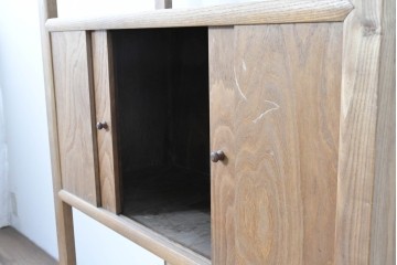 和製ヴィンテージ　松本民芸家具　特注カラー　#506型　温かみのある雰囲気を感じられる朝鮮棚　定価約23万円相当　(R-085538)