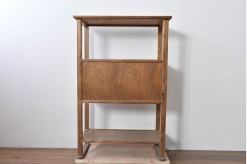 和製ヴィンテージ　松本民芸家具　特注カラー　#506型　温かみのある雰囲気を感じられる朝鮮棚　定価約23万円相当　(R-085538)