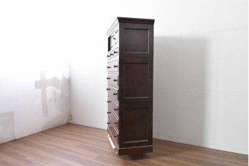 中古　美品　松本民芸家具　A型和タンス　端正な意匠と美しい杢目が魅力の重ね箪笥　定価約82万円相当　(R-085539)