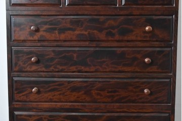 中古　美品　松本民芸家具　A型和タンス　端正な意匠と美しい杢目が魅力の重ね箪笥　定価約82万円相当　(R-085539)