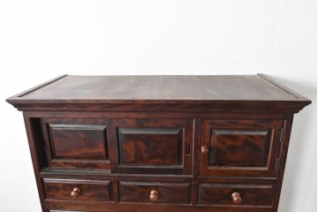 中古　美品　松本民芸家具　A型和タンス　端正な意匠と美しい杢目が魅力の重ね箪笥　定価約82万円相当　(R-085539)