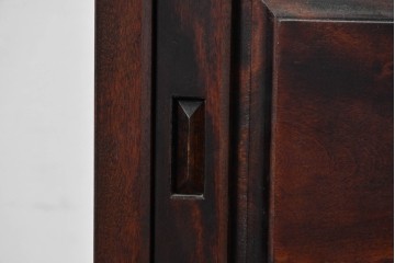 《脚(台輪)取り付け加工費込み》　中古　美品　松本民芸家具　脚(台輪)付きリメイク　端正な框組みと落ち着いた杢目が引き立つローボード　(R-085540)