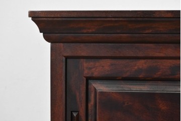 《脚(台輪)取り付け加工費込み》　中古　美品　松本民芸家具　脚(台輪)付きリメイク　端正な框組みと落ち着いた杢目が引き立つローボード　(R-085540)