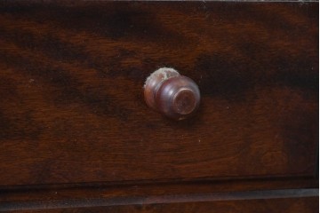 《天板取り付け加工費込み》　中古　美品　松本民芸家具　天板リメイク　端正な框仕上げと深みある杢目が魅力のローチェスト　(R-085542)