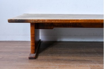 和製ヴィンテージ　大振りサイズ　楓(カエデ)材　存在感のある無垢の質感が魅力のローテーブル　(R-085544)