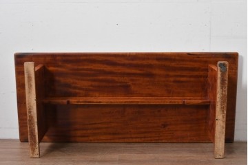 和製ヴィンテージ　大振りサイズ　楓(カエデ)材　存在感のある無垢の質感が魅力のローテーブル　(R-085544)