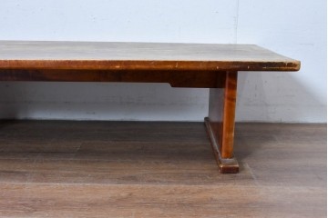 和製ヴィンテージ　大振りサイズ　楓(カエデ)材　存在感のある無垢の質感が魅力のローテーブル　(R-085544)