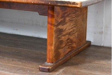 和製ヴィンテージ　大振りサイズ　楓(カエデ)材　存在感のある無垢の質感が魅力のローテーブル　(R-085544)