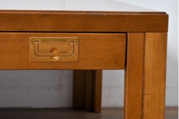 中古　カリモク家具(karimoku)　domani(ドマーニ)　Morganton(モーガントン)　ライトコニャック色　収納に便利な引き出し付きのセンターテーブル　定価約25万円　(R-085545)