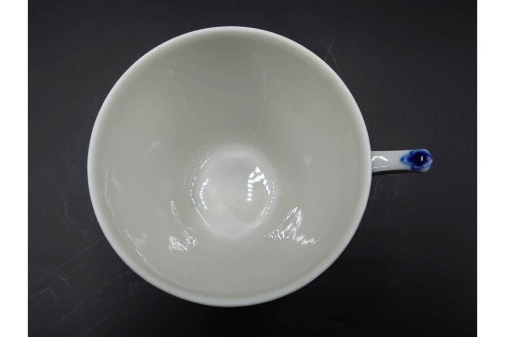 デンマーク製　ROYAL COPENHAGEN(ロイヤルコペンハーゲン)　ブルーフルーテッド フルレース　コーヒーカップ&ソーサー2客セット　定価(2客合計)約13万6千円　(R-085547)