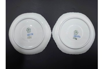 デンマーク製　ROYAL COPENHAGEN(ロイヤルコペンハーゲン)　ブルーフルーテッド フルレース　コーヒーカップ&ソーサー3客セット　定価(3客合計)約20万4千円　(R-085549)