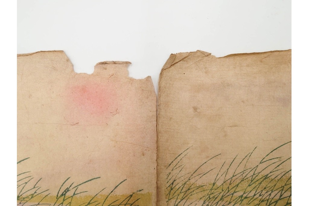 真作　一勇斎国芳(歌川国芳)　鬼童丸・坂田金時・源頼光などを描いた木版画の浮世絵　3枚続　(R-085556)