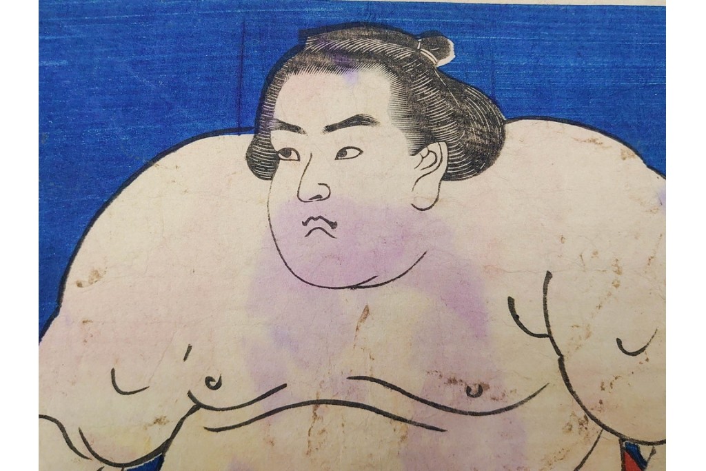 真作　歌川国貞(五渡亭、香蝶楼)　田原藤太秀郷・和藤内・荒馬大五郎　木版画の浮世絵3枚セット　(R-085561)