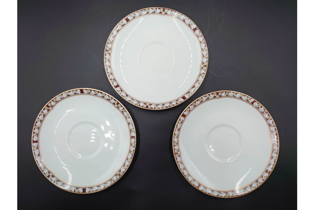 フランスヴィンテージ　LIMOGES(リモージュ)　HAVILAND(アビランド)　Imperatrice Eugenie(アンペラトリスユジェニー)　スミレ柄のトリオ4客セット　(R-085562)