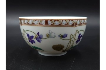 フランスヴィンテージ　LIMOGES(リモージュ)　HAVILAND(アビランド)　Imperatrice Eugenie(アンペラトリスユジェニー)　スミレ柄のトリオ4客セット　(R-085562)