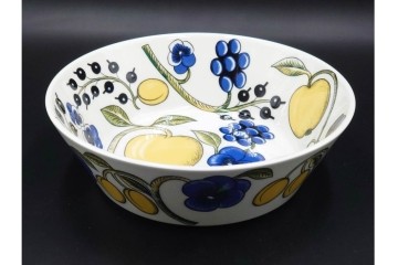 フィンランド　ARABIA(アラビア)　paratiisi(パラティッシ)　フルーツモチーフが華やかなカップ&ソーサー2客・ボウル2点・プレートのセット　(R-085563)