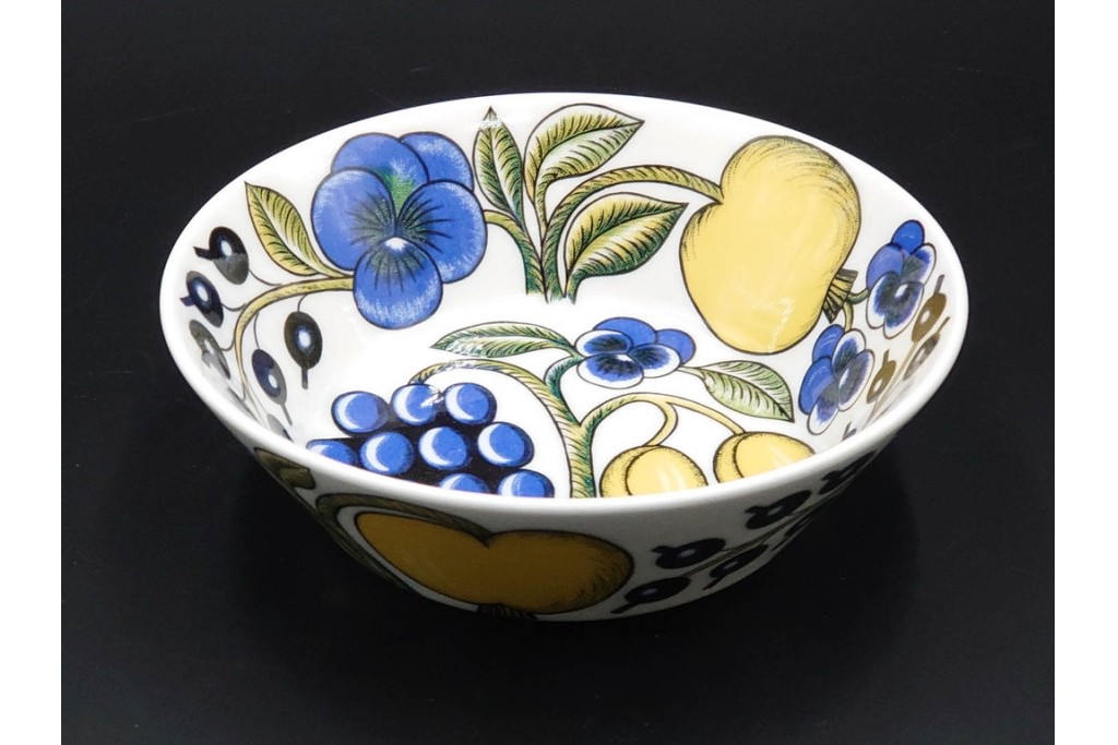 フィンランド　ARABIA(アラビア)　paratiisi(パラティッシ)　フルーツモチーフが華やかなカップ&ソーサー2客・ボウル2点・プレートのセット　(R-085563)