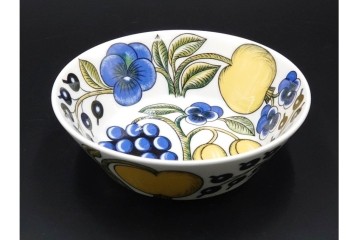 フィンランド　ARABIA(アラビア)　paratiisi(パラティッシ)　フルーツモチーフが華やかなカップ&ソーサー2客・ボウル2点・プレートのセット　(R-085563)