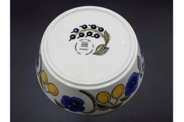 フィンランド　ARABIA(アラビア)　paratiisi(パラティッシ)　フルーツモチーフが華やかなカップ&ソーサー2客・ボウル2点・プレートのセット　(R-085563)