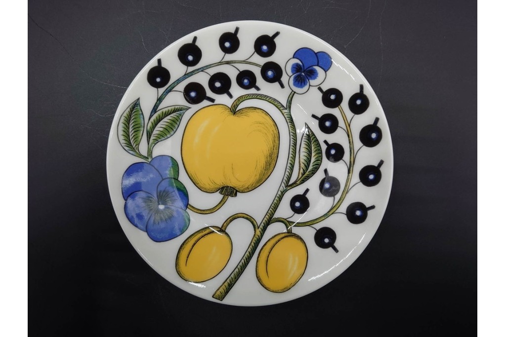 フィンランド　ARABIA(アラビア)　paratiisi(パラティッシ)　フルーツモチーフが華やかなカップ&ソーサー2客・ボウル2点・プレートのセット　(R-085563)